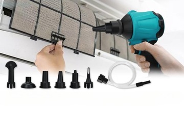 Электрический вентилятор и пылесос 21 В со светодиодной подсветкой, 2 батареи