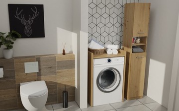 ШКАФ ДЛЯ ВАННОЙ СТИРАЛЬНОЙ МАШИНЫ POLA NP, ДУБ ARTISAN