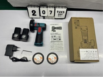 МАЛЕНЬКАЯ УГЛОВАЯ ШЛИФМАШИНА ДЛЯ РЕЗКИ АККУМУЛЯТОРНОГО ПВХ 19500об/мин + 2хБАКУ + 2ДИСКА