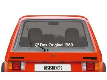 Наклейка на окно автомобиля VW DAS ORIGINAL plus YEAR *Цвета *50см