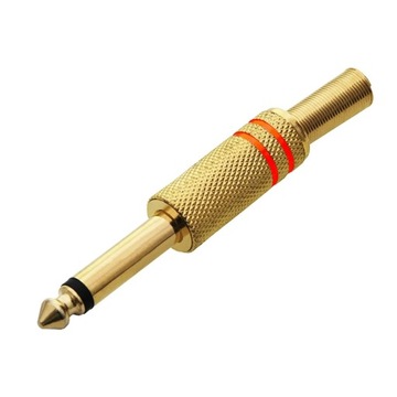 1182# Wtyk jack 6,3 mono metal złoty