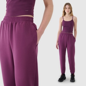 SPODNIE DAMSKIE 4F DRESOWE S JOGGERY Z MODALEM TTROF1010 SS25