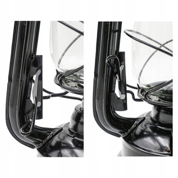 РЕТРО МАСЛЯНАЯ ЛАМПА С ФИТИЛЕМ + МАСЛО 0,5 Л, ЧЕРНАЯ