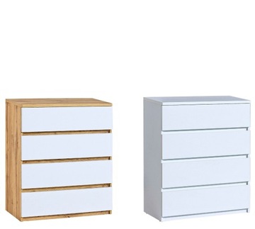 АРКАДО AR05 Комод, просторный, 4 ящика, Белый Вотан