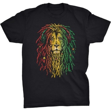 Rasta Lion Koszulka Reggae Rastaman Rastafari