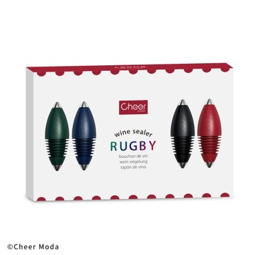 Zestaw KORKÓW do WINA Rugby x 4 szt CHEER MODA