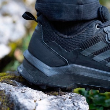 BUTY MĘSKIE TREKKINGOWE ADIDAS TERREX AX4 ANTYPOŚLIZGOWE CZARNE 44 2/3