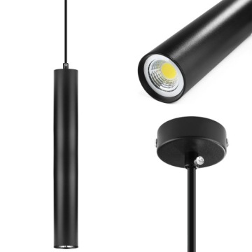 LAMPA WISZĄCA SUFITOWA LED TUBA CYLINDER RURA ZWIS SPOT SLIM METAL 8W 40cm