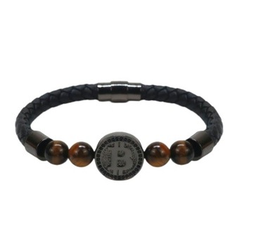 BRANSOLETKA Moneta RZEMYK gadżet BITCOIN krypt BTC