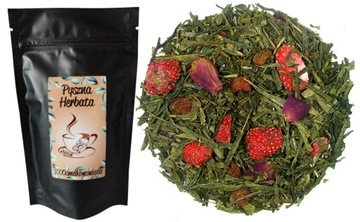 SENCHA TRUSKAWKI W SZAMPANIE ~ herbata zielona 50 g