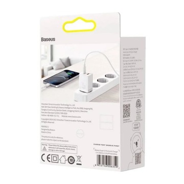 Зарядное устройство BASEUS USB + Type C Compact Super Si Pro PD 30W белое CCS