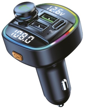 SAMOCHODOWY TRANSMITER FM BLUETOOTH ŁADOWARKA USB