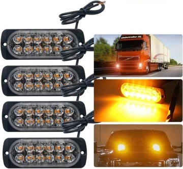 ŚWIATŁA ostrzegawcze do samochodu stroboskop 12led