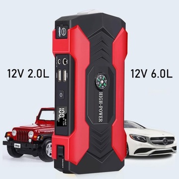 Jump Starter 28000mah Booster Автомобильный стартер Power Bank 12V 800A