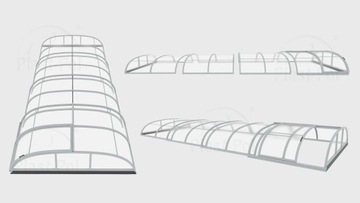 НИЗКАЯ КРЫША ДЛЯ БАССЕЙНА ROYAL 9,80x3,95x0,95 м