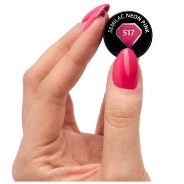 SEMILAC LAKIER HYBRYDOWY 517 NEON PINK 7ml