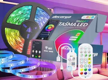 RGB СВЕТОДИОДНАЯ ЛЕНТА 5М С УДАЛЕННЫМ ПИТАНИЕМ СВЕТОДИОДОВ ПО WIFI