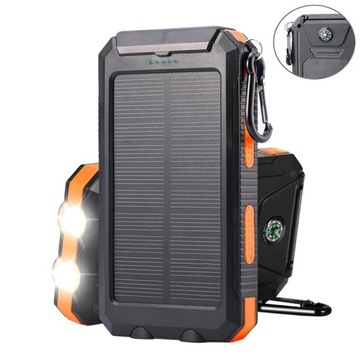 30000MAH POWER SOLAR 2 USB SZYBKIE ŁADOWANIE AKUMULATORÓW ŁADOWARKA BANK POMARAŃCZOWY