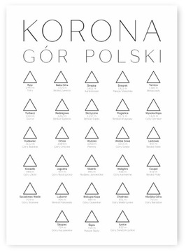 KORONA GÓR POLSKI PLAKAT minimalizm 40x50 cm obraz #338