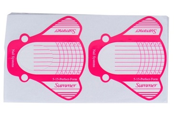 Szablon SUMMER formy do przedłużania paznokci 100X