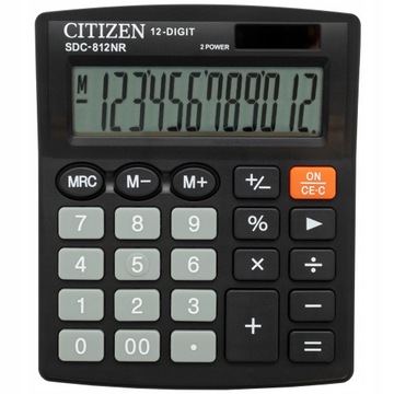KALKULATOR BIUROWY CITIZEN SDC-812 PAMIĘĆ
