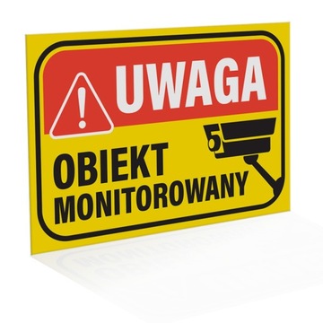 Tabliczka OBIEKT MONITOROWANY monitoring 15x22 cm