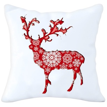 POSZEWKA DEKORACYJNA 40x40 ŚWIĄTECZNA RENIFER