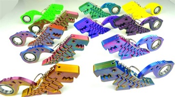 Набор Keyrambit Брелок KEYSPINNER + Flexi Rex Dino TikTok Цвет ЧЕРНЫЙ