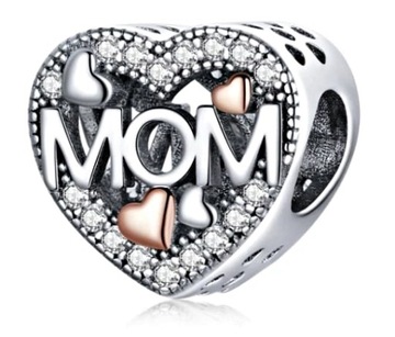 MD CHARMS mom mum mama mother serce | SREBRO 925