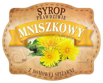 SYROP Z MNISZKA LEKARSK. - Etykieta, naklejka 10x