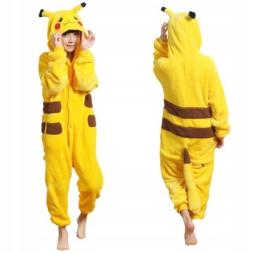 PIKACHU Pikachu PAJAMA Kigurumi Onesie Pokemon для детей Комбинезон 116