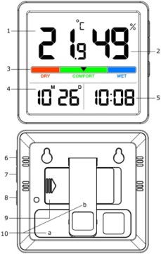 Комнатный термометр электронный гигрометр Manta погодная станция