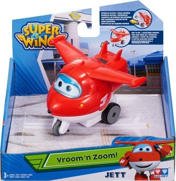 SUPER WINGS SAMOLOT FIGURKA DŻETEK JETT Z NAPĘDEM