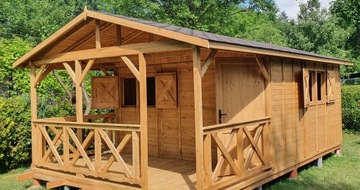 Domek letniskowy, drewniany, ogrodowy, altana 6x4