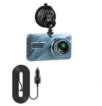 24H kamera na deskę rozdzielczą czarna skrzynka w samochodowej kamerze DVR rejestrator wideo widok z tyłu podwójny obiektyw