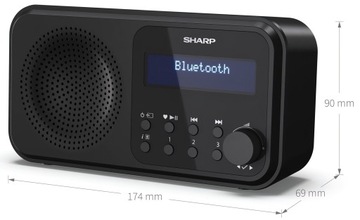 Радиоприемник SHARP DR-P420 FM DAB+ Bluetooth Черный