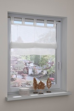 Римская штора, вуаль белая, 90 х 140 см.