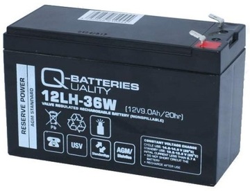 AKUMULATOR AGM VRLA 12V 9Ah 36W ALARMY UPS FV