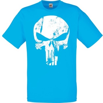 Koszulka Punisher czacha czaszka L lazurowa