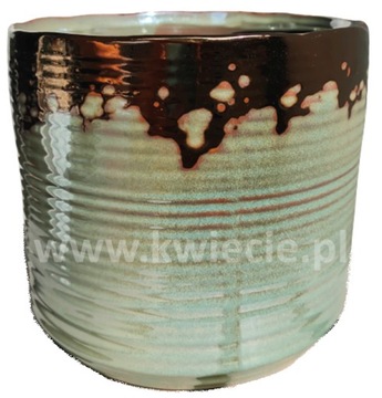 Osłonka Ceramiczna Doniczka Zielona Morska 16 cm