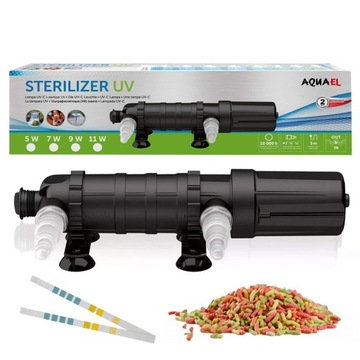 AQUAEL STERYLIZATOR UV PS-9W Lampa do oczka wodnego + GRATISY