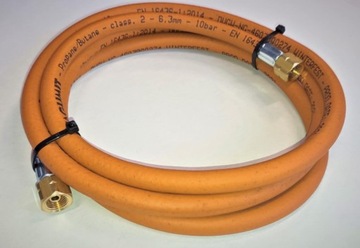 Wąż do gazu propan-butan Fagumit 5m 10bar Ø6,3mm ze złączkami 1/4