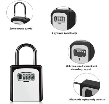 SEJF SKRYTKA NA KLUCZE MOCNY Z ZAMKIEM