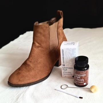 Leather Expert Краска для замши Нубук Анилиновая кожа 75мл Темно-бордовый