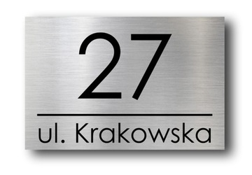 TABLICZKA TABLICA ADRESOWA NUMER DOMU ALUMINIOWA 30X20CM DIBOND DRUK UV