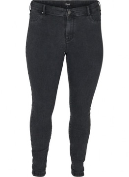 SZARE JEANSY JEGGINSY SPODNIE STRETCH ZIZZI PLUS SIZE 064G 56