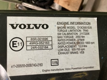 ДВИГАТЕЛЬ VOLVO FH13 D13 500 EEV EURO5 24000