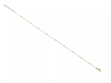 PIĘKNA ZŁOTA BRANSOLETKA 585 0,99G 25CM Z KULKAMI 14K