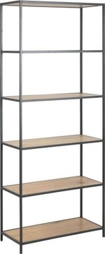 Regał metalowy czarny 185x77x35