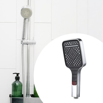 Душевая лейка высокого давления Современная сменная 7-режимная серебряная душевая лейка с тропическим душем